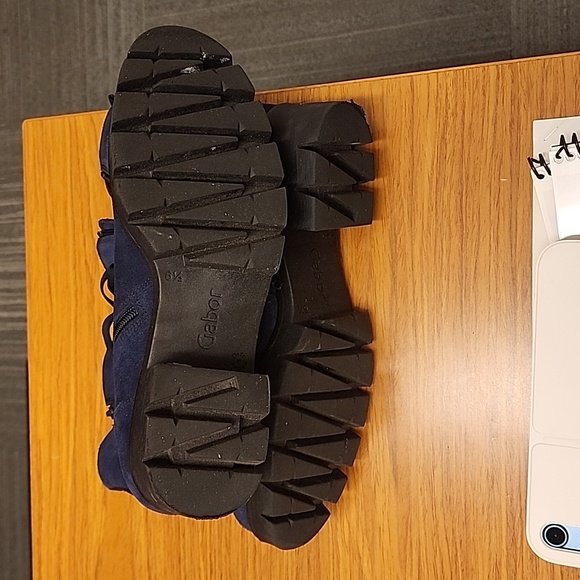 Lug Sole Army Boot GABOR BLUE suede boots!!! - Picture 7 of 7